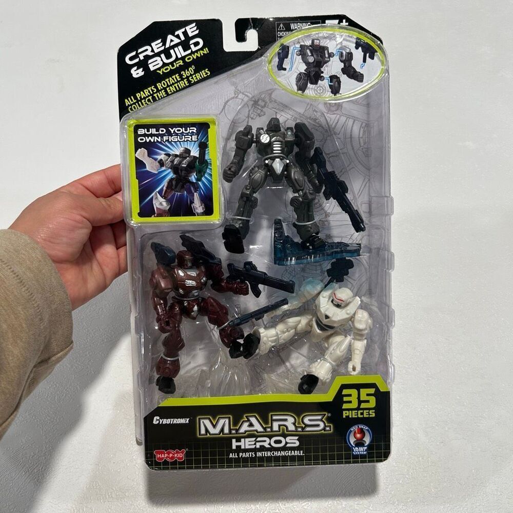 Cybertronix M.A.R.S. Heroes Create & Build Action Figures 35-Piece Set NEW (Dama
